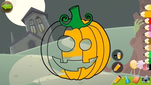 jeu éducatif Halloween - Puzzles and Colors
