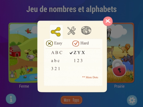 jeu éducatif Jeu d'alphabets et nombres