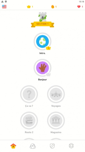 jeu éducatif Duolingo