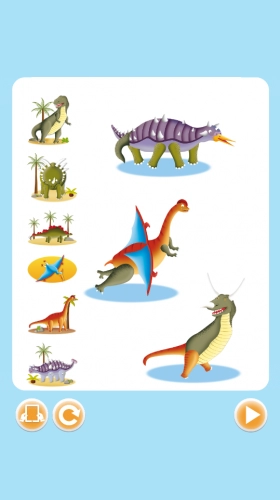 jeu éducatif L'imagerie dinosaures et pràhistoire interactive
