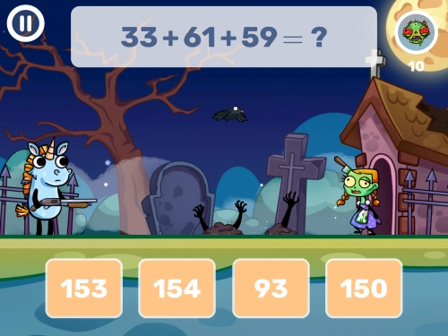 jeu éducatif Jeux de maths : Zombies 