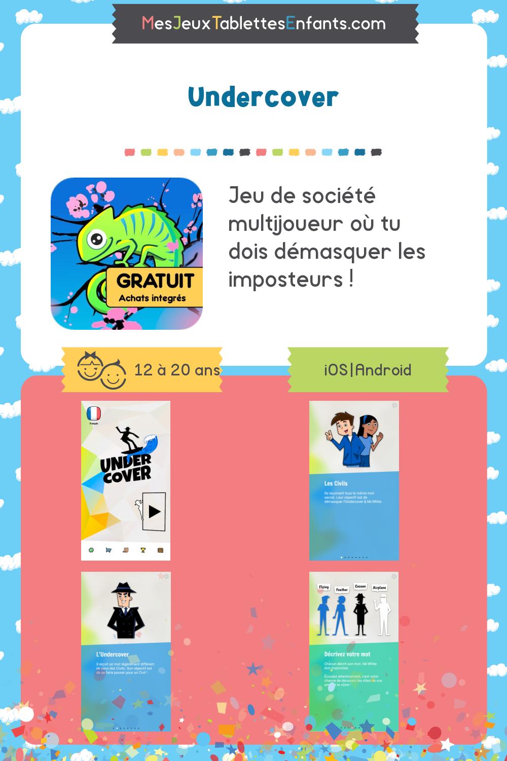 Undercover sur iphone et android Jeux et applications éducatives