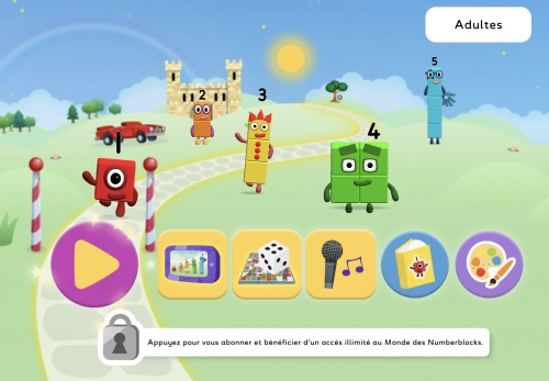 jeu éducatif A la rencontre des Numberblock