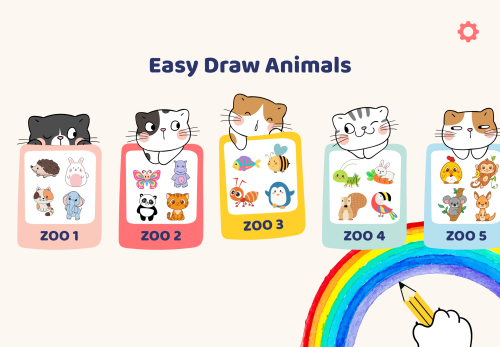 jeu éducatif Easy Draw Animals