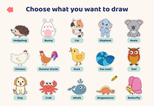 jeu éducatif Easy Draw Animals