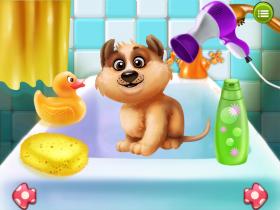 Bébés et petits chiens jeux mobiles