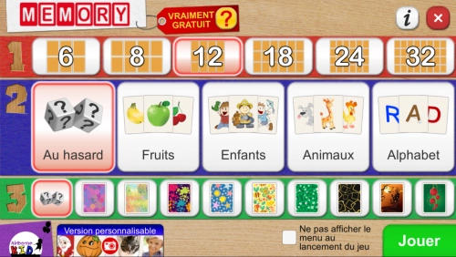 jeu éducatif Memory Gratuit