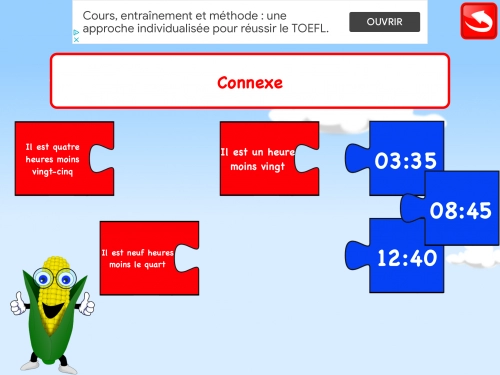 jeu éducatif Apprendre à lire l'heure CP CE