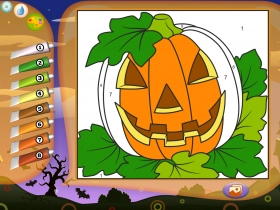 jeu éducatif Coloriages numérotés : Halloween
