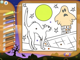 jeu éducatif Coloriages numérotés : Halloween