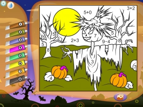 jeu éducatif Coloriages numérotés : Halloween