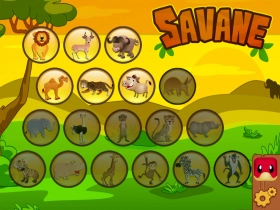 jeu éducatif Savane: Bébés Puzzle