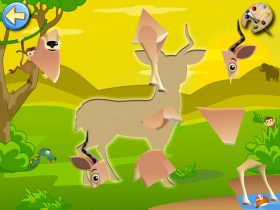 jeu éducatif Savane: Bébés Puzzle