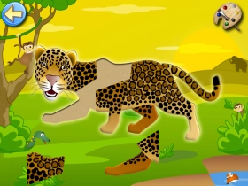 jeu éducatif Savane: Bébés Puzzle