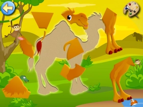 jeu éducatif Savane: Bébés Puzzle