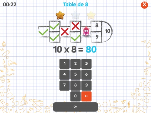 jeu éducatif Tables de multiplications réviser