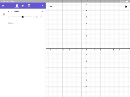 jeu éducatif GeoGebra calculette graphique