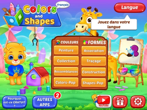 jeu éducatif Couleurs et formes - Couleur