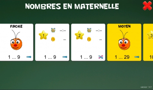 jeu éducatif Nombres en maternelle