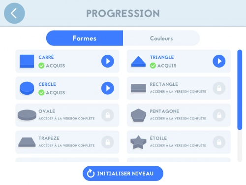 jeu éducatif Apprendre formes & couleurs