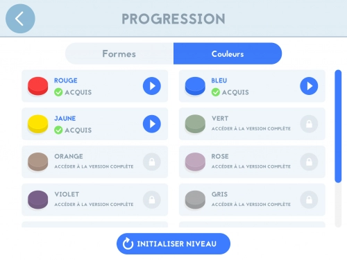 jeu éducatif Apprendre formes & couleurs