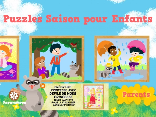 jeu éducatif Puzzles Saison pour enfants