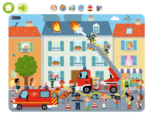 jeu éducatif Maxi puzzle Les pompiers