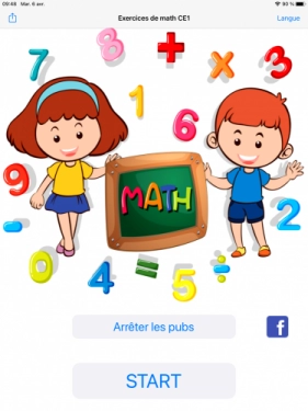 jeu éducatif Exercices  de math CE1