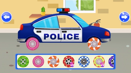 jeu éducatif Voiture de police pour enfants