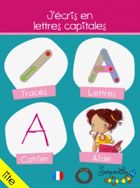 jeu éducatif Ecrire les majuscules bâtons