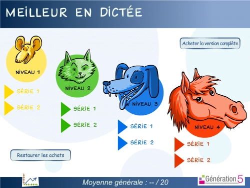 jeu éducatif Meilleur en dictée