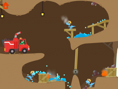 Camion de pompier dinosaure jeux éducatifs