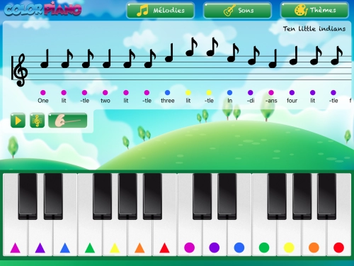 jeu éducatif Color Piano : Initiation au solfège