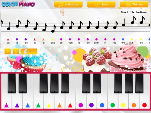 jeu éducatif Color Piano : Initiation au solfège