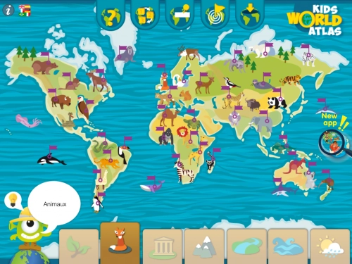jeu éducatif Atlas Mondial pour Enfants
