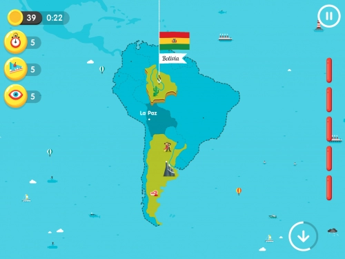 jeu éducatif National Giraffic: pays, capitales