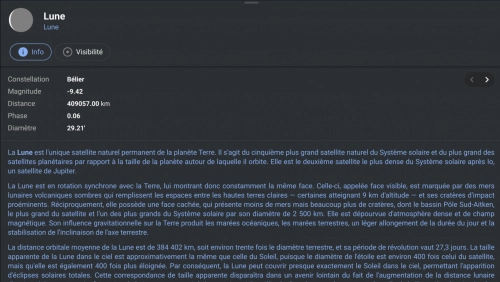 jeu éducatif Stellarium Mobile