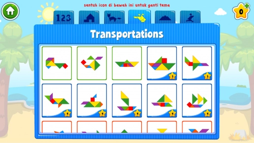 jeu éducatif Marbel Tangram