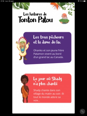jeu éducatif Les histoires de Tonton Patou