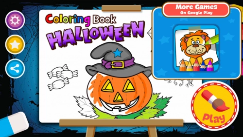 jeu éducatif Halloween Coloring Book