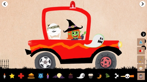 jeu éducatif Labo Voiture d'Halloween