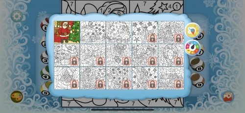 jeu éducatif Coloriages numérotés - Noël