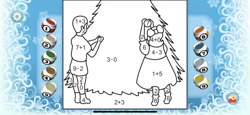 jeu éducatif Coloriages numérotés - Noël