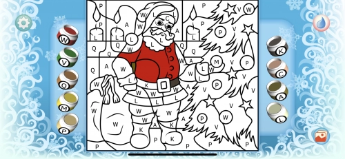 jeu éducatif Coloriages numérotés - Noël