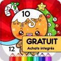 jeu éducatif livre de coloriage de noël par numéros