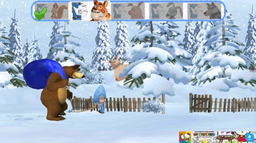 jeu éducatif Masha et Michka: shopping de Noël