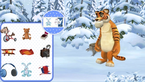 jeu éducatif Masha et Michka: shopping de Noël