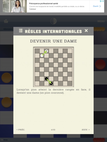 jeu éducatif Les dames