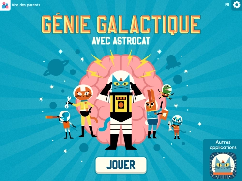 jeu éducatif Génie Galactique avec Astrocat