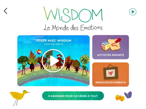 jeu éducatif Wisdom : le monde des émotions